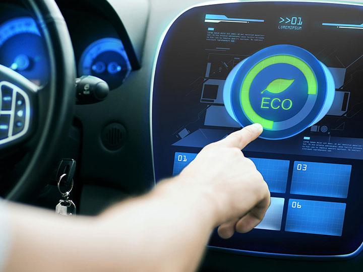 image of hybrid car interior